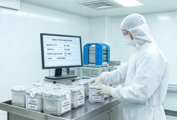 Electronics resin handling