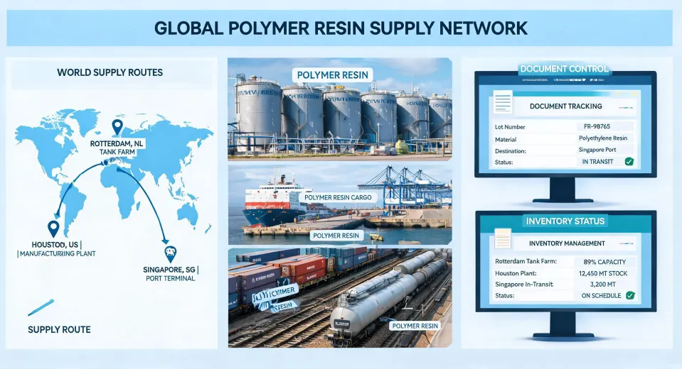 Global polymer supply map